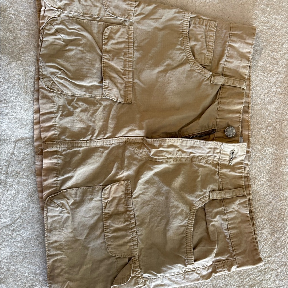 Zara Tan Cargo Mini Skirt